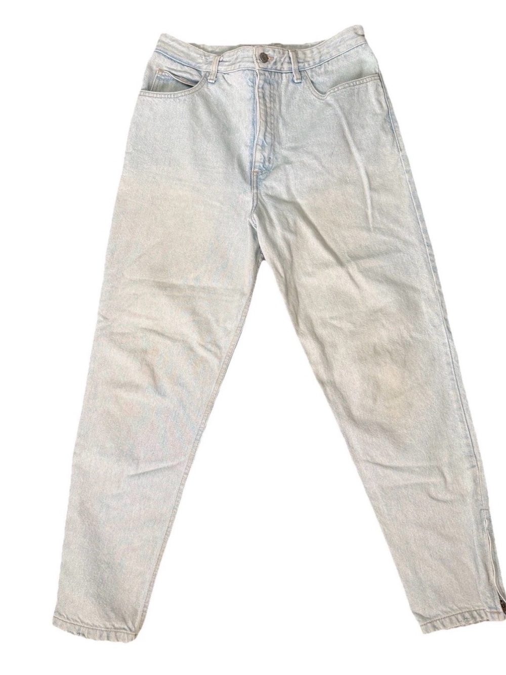 Vintage GUESS Georges Marciano Jeans Women's 32 Blue Denim Tapered 90s Ankle Zip
